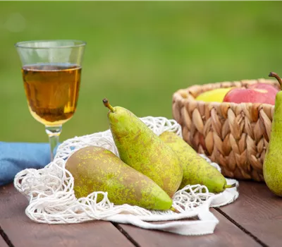 Birnen aus dem eigenen Garten geniessen